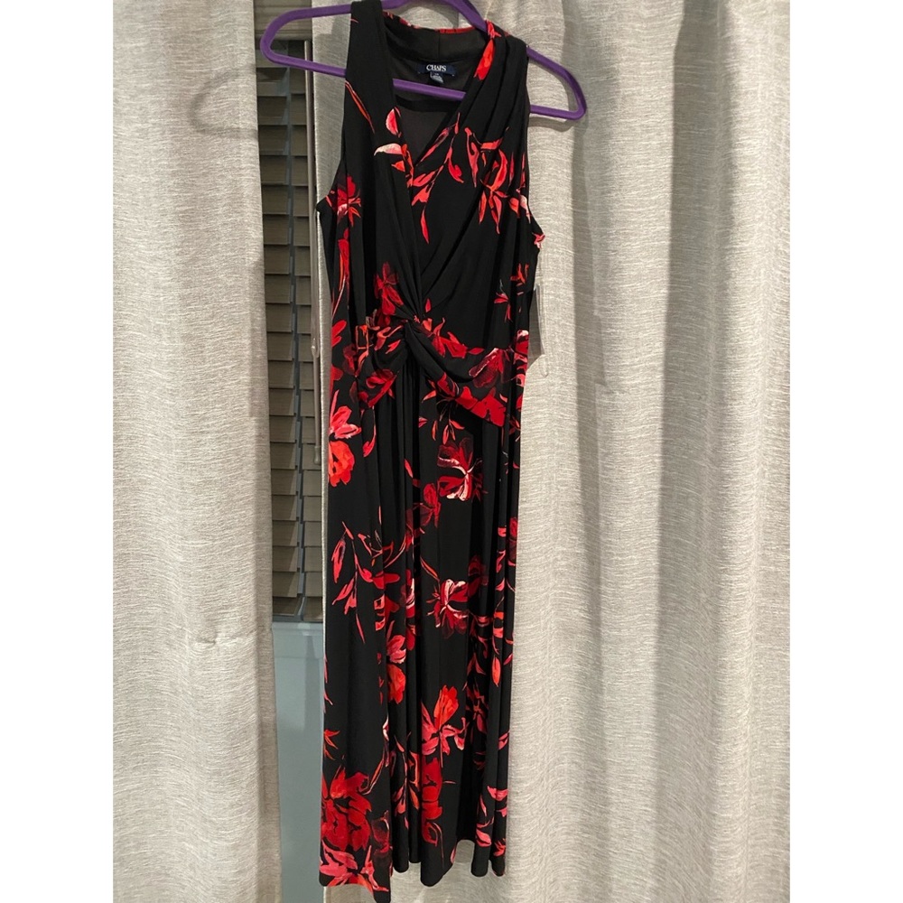 Chaps Sleeveless Midi Dress - Picture 2 of 5